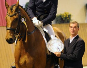 Michael Klimke and Harmony's Calinus win the Young Horse Short Grand Prix