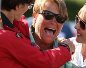 Charlott Maria Schurmann's mom is super excited when she sees that her daughter won silver
