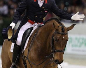 "Artemis loves rocking to Robbie Williams," Davison told Eurodressage. The British duo finished fifth with a personal best score of 78.571% putting them in a strong position for a British Olympic berth.