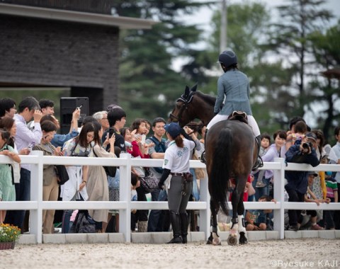 Meet and greet with the locals during the Oopen day at the JRA equestrian park in Tokyo