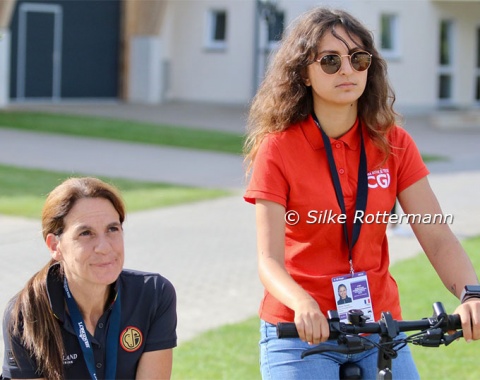 Two generations of Grade III riders: Barbara Minneci who is a three time Paralympian for Belgian (left) and France’s Chiara Zenati who was the youngest rider at the Tokyo Olympics two years ago.