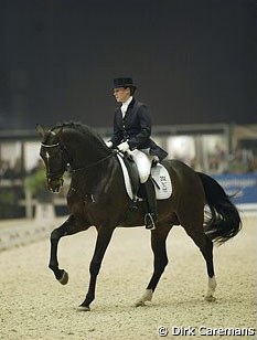 Emma Hindle and Diamond Hit at the 2003 Zwolle International Stallion Show :: Photo © Dirk Caremans
