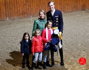 Grand Prix winner Sönke Rothenberger with sponsor Irina Zakhrabekova and her children