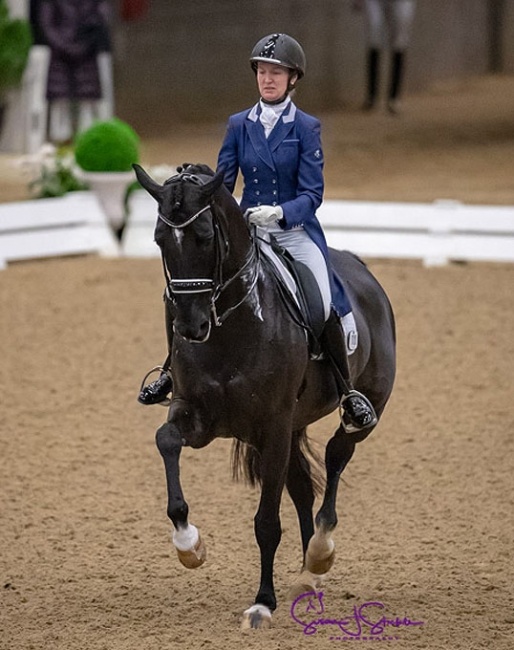 Alice Tarjan and Candescent earned the first title awarded at the 2018 US Dressage Finals as she rode to victory in the Intermediate II Adult Amateur division :: Photo © Sue Stickle