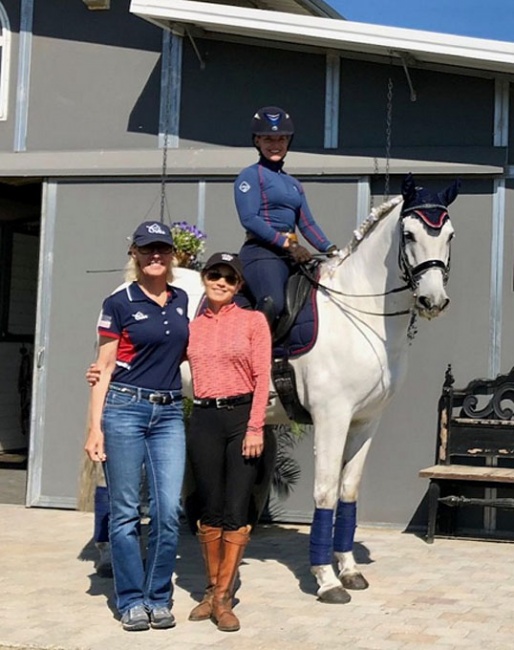 Charlotte Bredahl coached seven riders at 2019 USPRE Sports Initiative Clinic in California