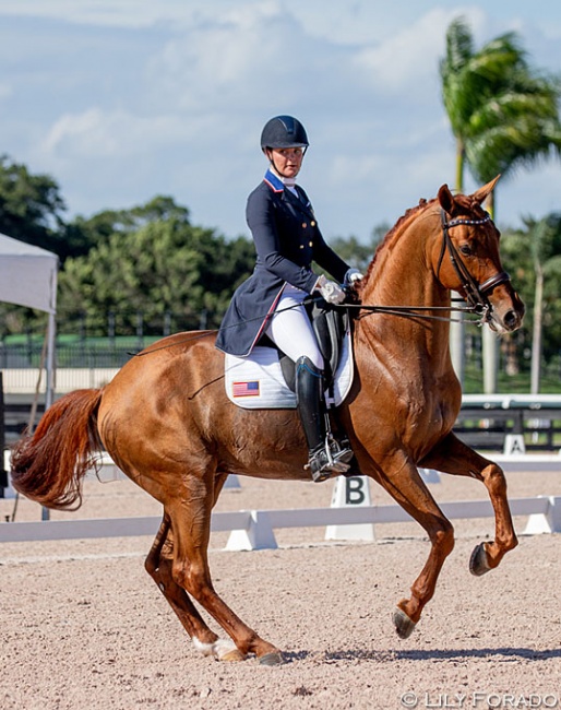 Sarah Lockman and First Apple in their first Inter II at the 2020 CDN Wellington :: Photo © Lily Forado