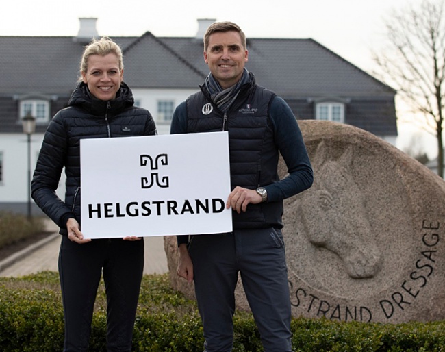 Marianne and Andreas Helgstrand showcasing their new logo