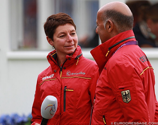 Monica Theodorescu and Jonny Hilberath at the 2015 European Dressage Championships :: Photo © Astrid Appels